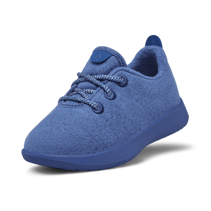 Smallbirds Wool Runners Little Kids Tuke River Blue Sole
